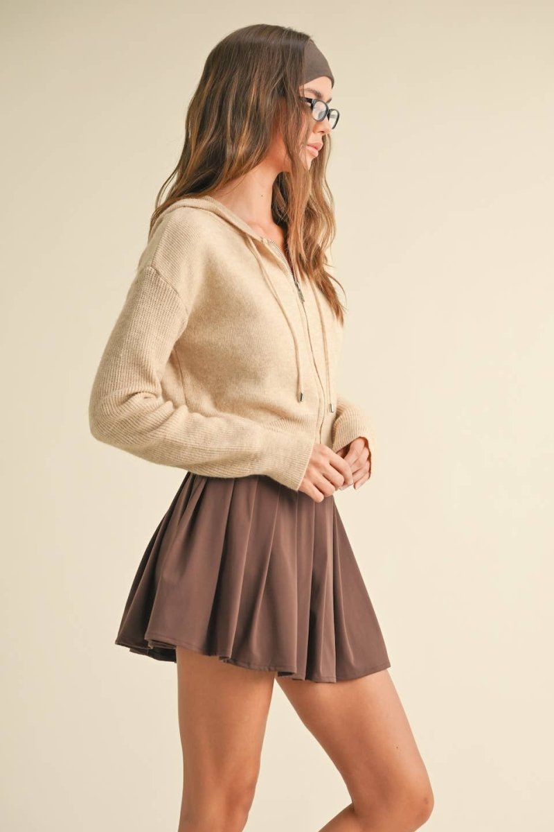 Joey Hooded Zip Up Sweater