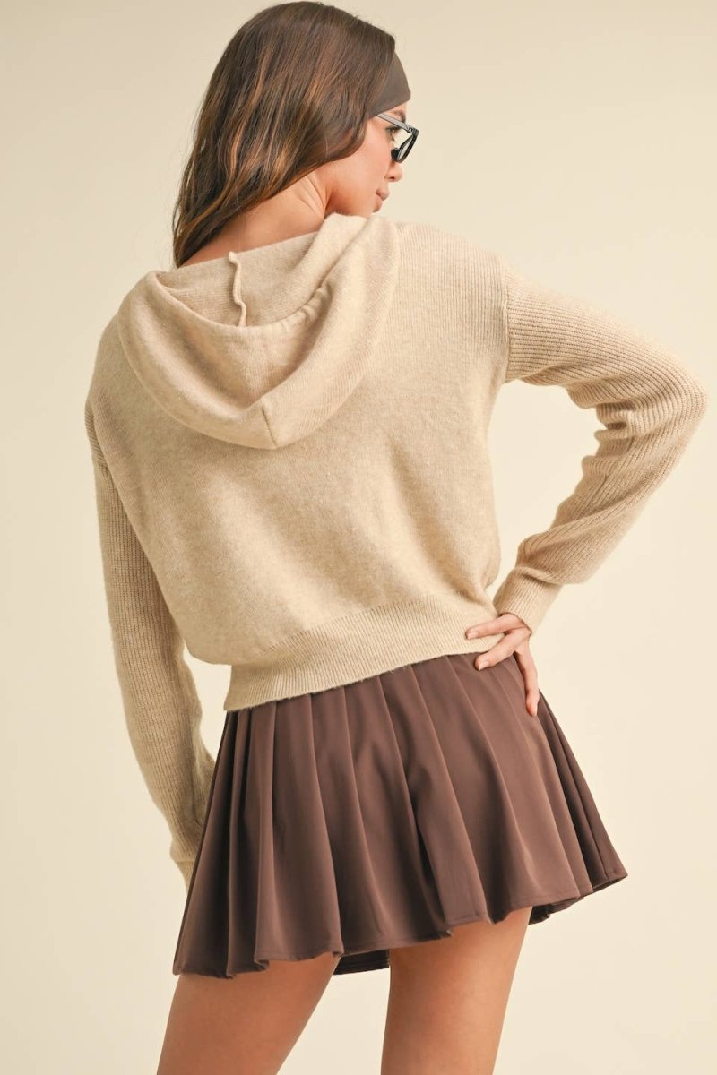 Joey Hooded Zip Up Sweater