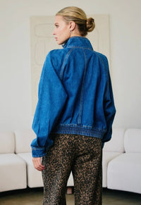 Josephine Denim Bomber Jacket