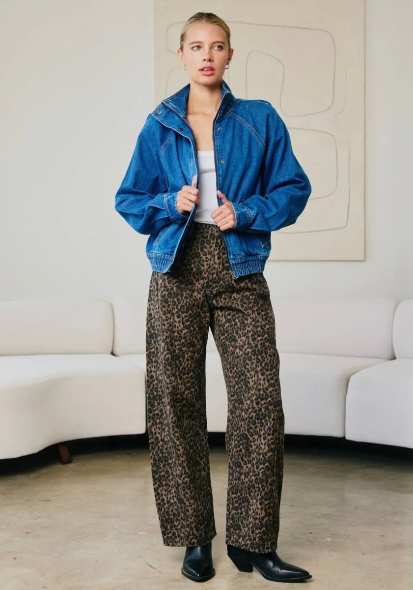 Josephine Denim Bomber Jacket