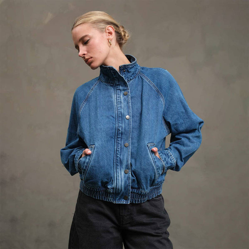 Josephine Denim Bomber Jacket