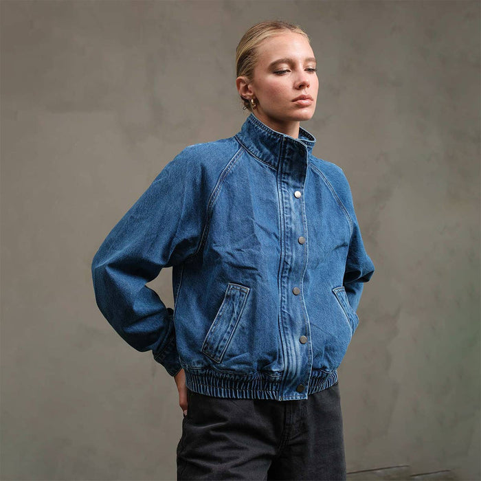 Josephine Denim Bomber Jacket