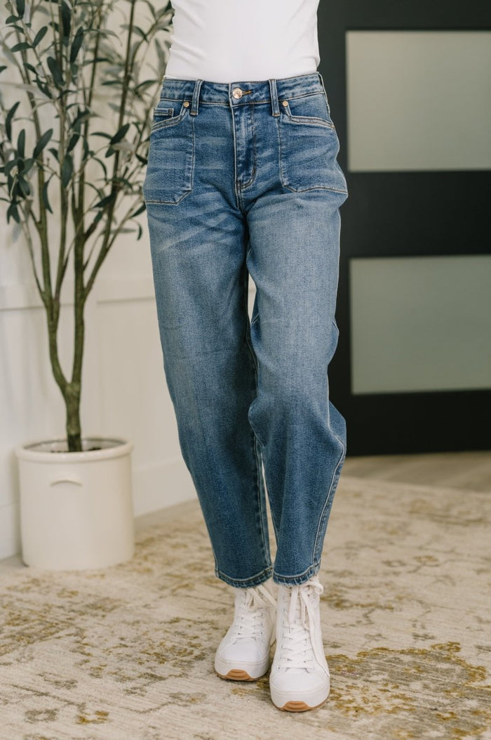 Judy Blue Bella High Waist Soft Barrel Jeans
