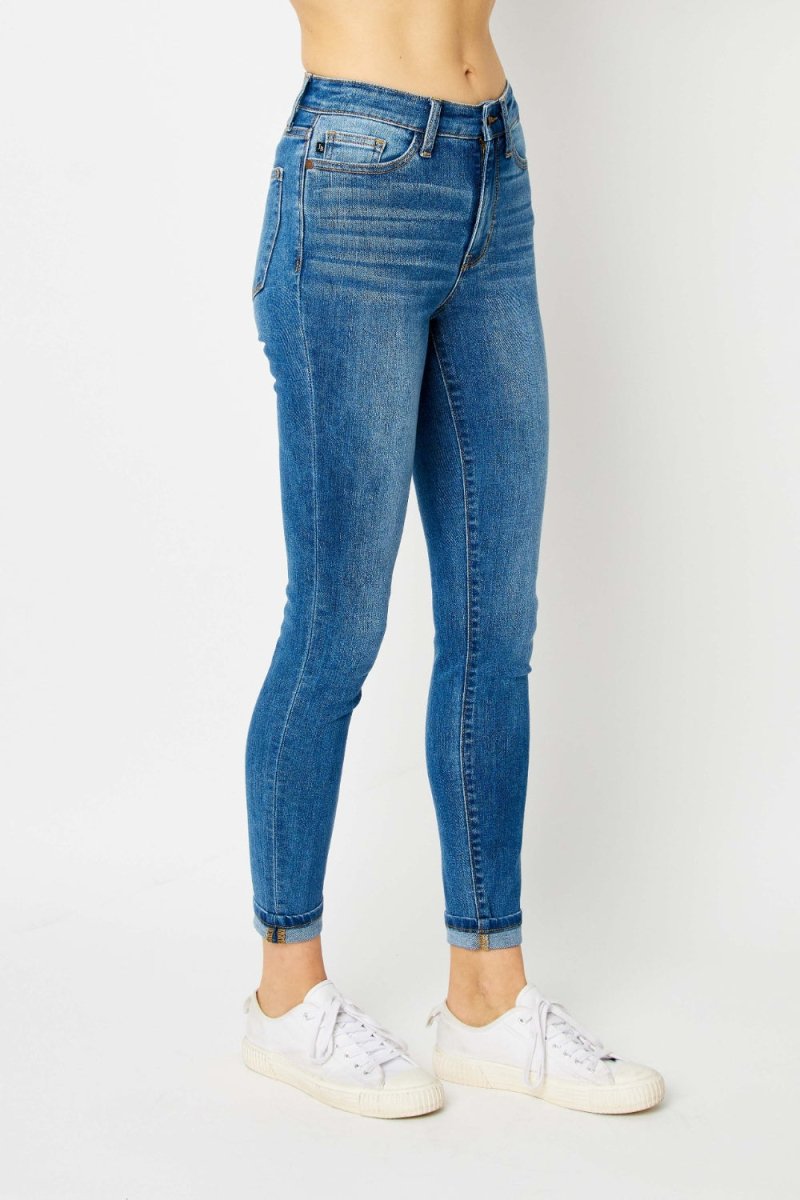 Judy Blue Cuffed Hem Skinny Jeans