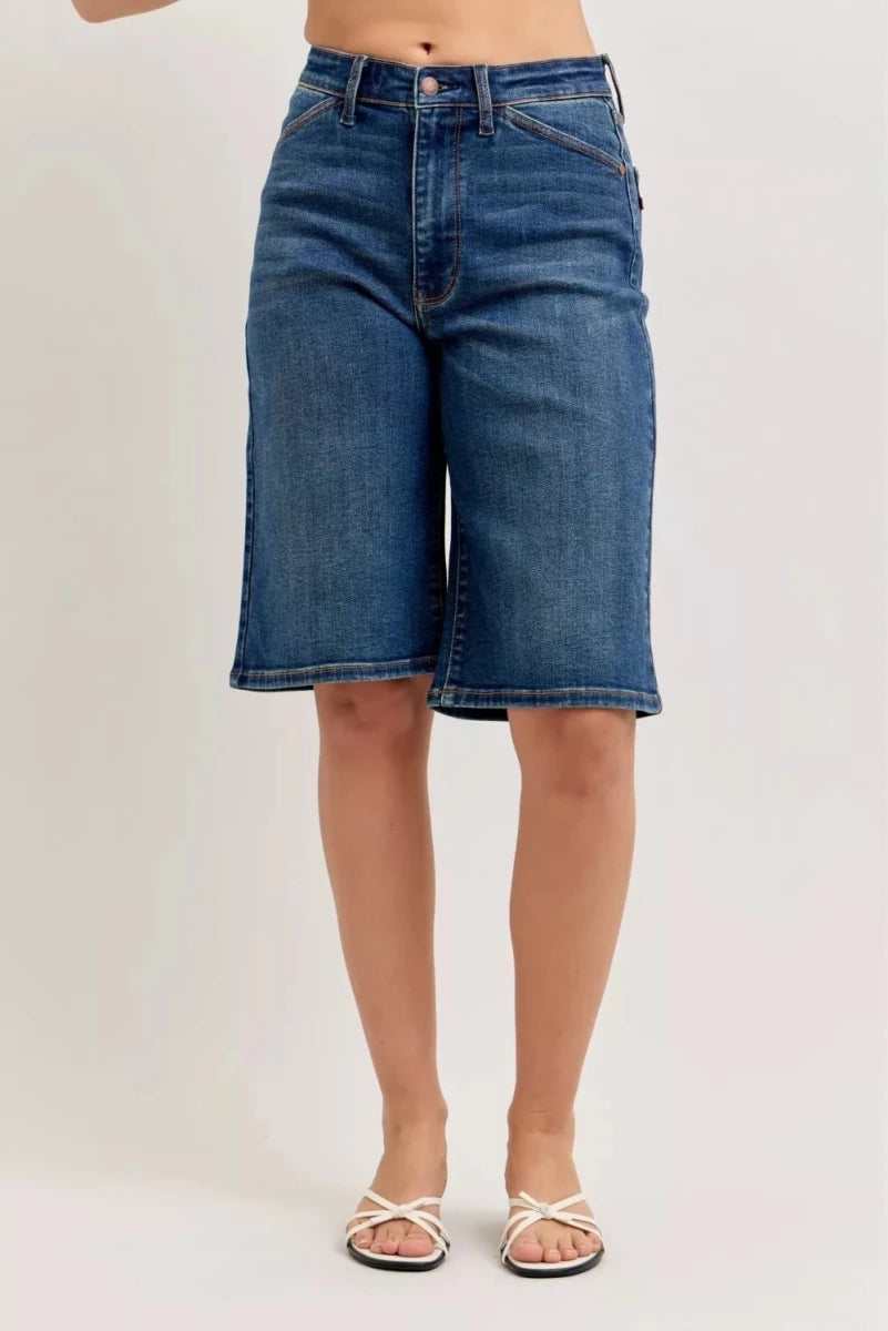 Judy Blue High Waist Bermuda Denim Shorts