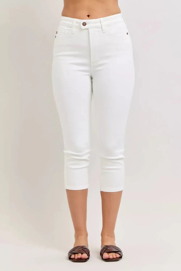 Judy Blue High Waist Extended Waistband Capri Pants