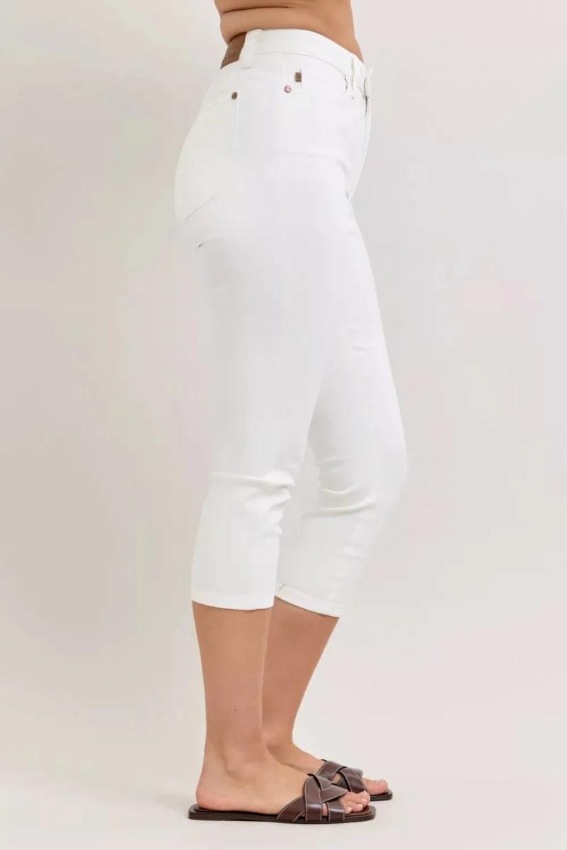 Judy Blue High Waist Extended Waistband Capri Pants