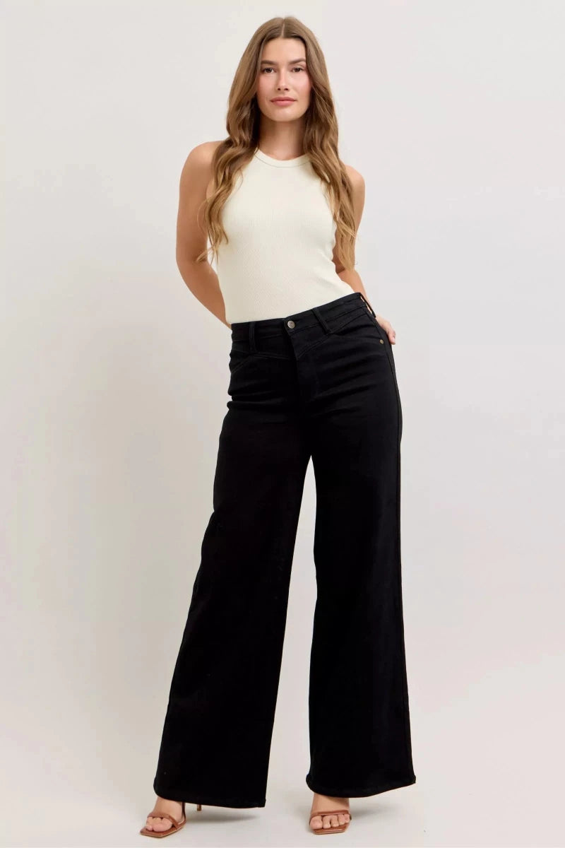Judy Blue High - Waisted Wide Leg Jeans