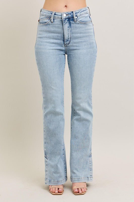 Judy Blue Tummy Control Side Slit Boot Jeans - Minnie's Treasure Boutique