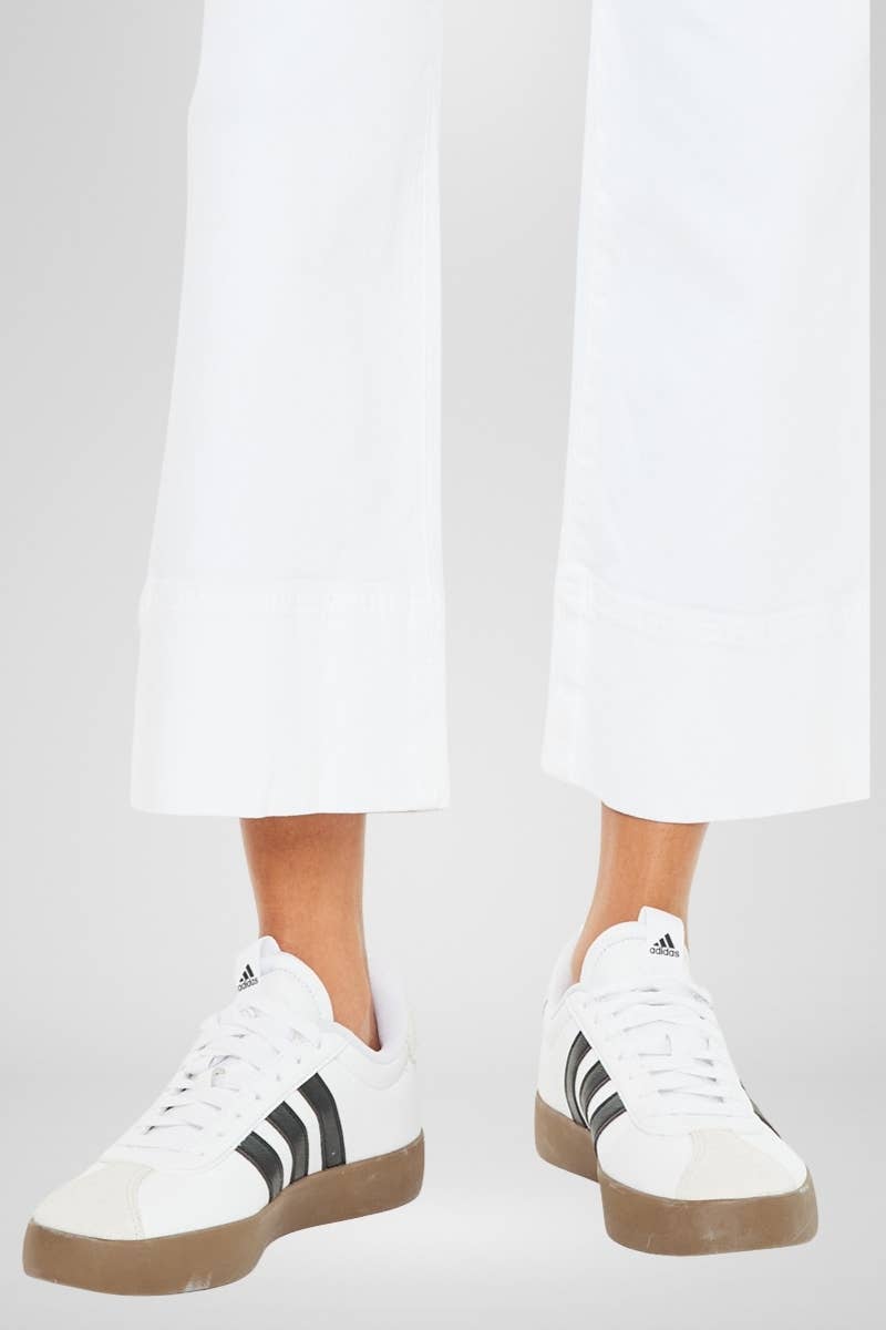 Kan Can White High Rise Cropped Jeans