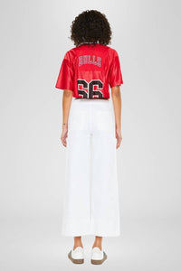 Kan Can White High Rise Cropped Jeans