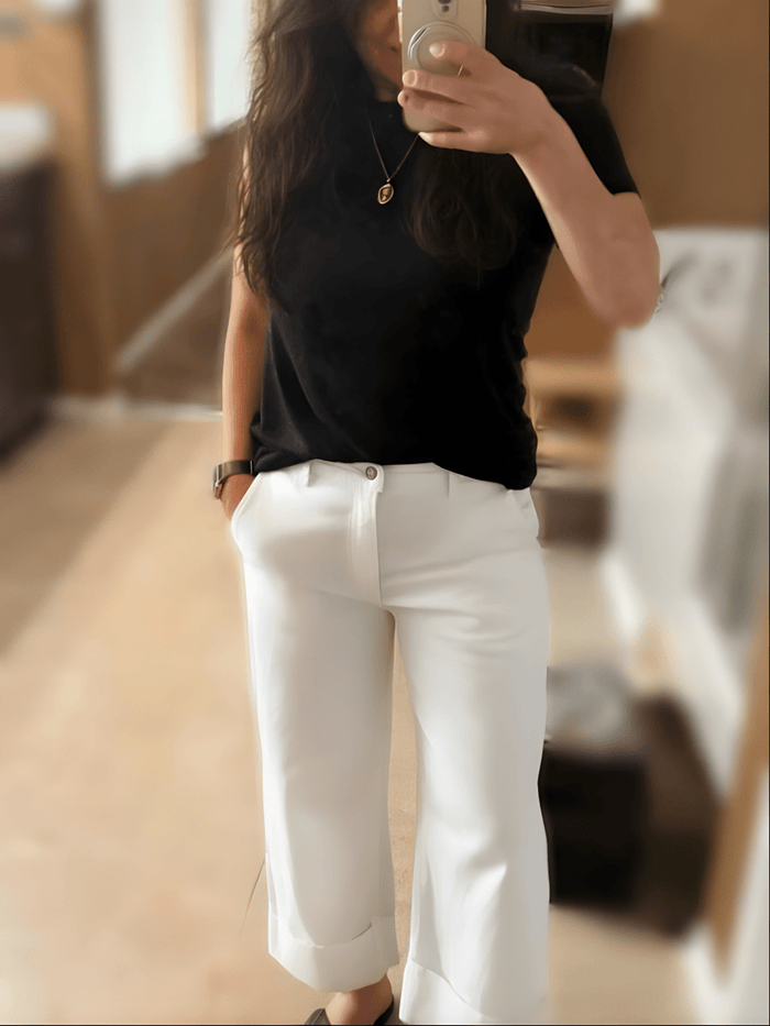 KanCan Stacy High Rise Cropped Wide Leg Jeans