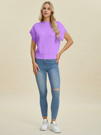 Kayla Mock Neck Short Sleeve Sweater