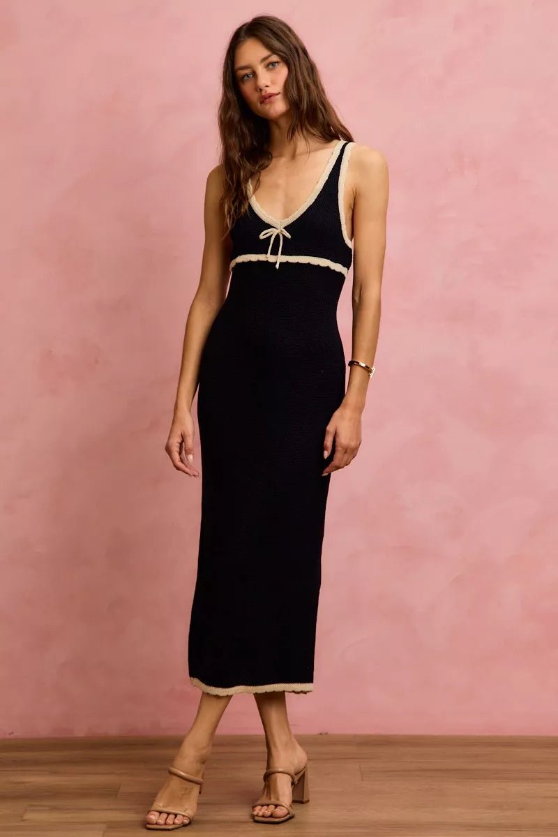Knit Sweater Maxi Sleeveless Bodycon Resort Dress