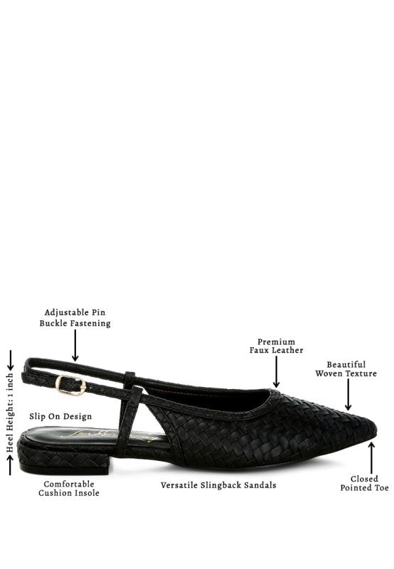 Kurina Woven Slingback Sandals