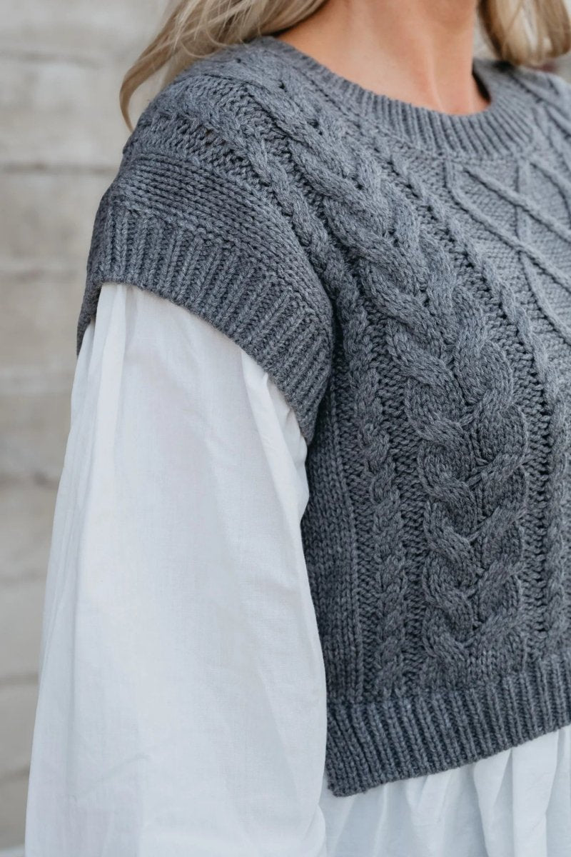 Layered Knit Sweater Vest