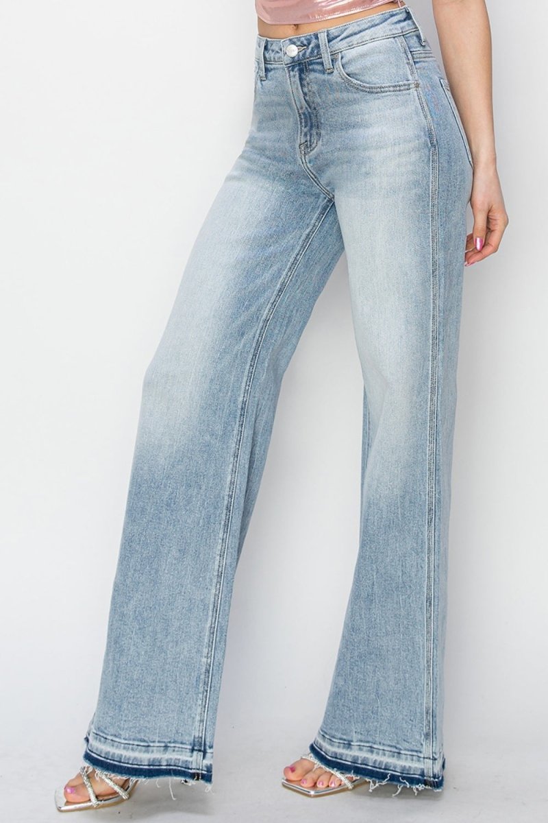 Lola High Rise Wide Leg Jeans - Minnie's Treasure Boutique