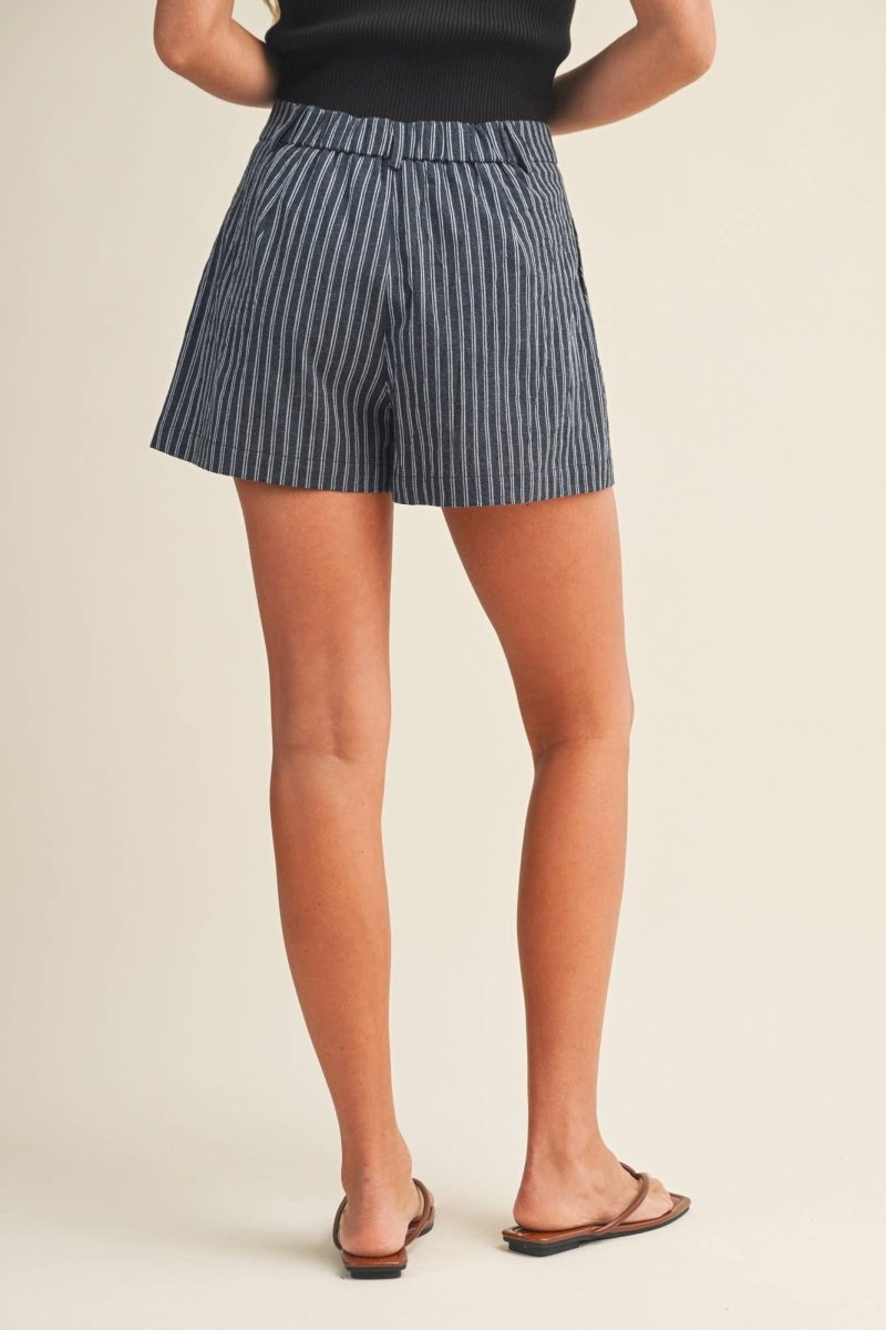 Luna Striped Navy Shorts