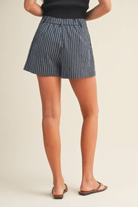 Luna Striped Navy Shorts