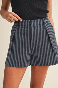 Luna Striped Navy Shorts