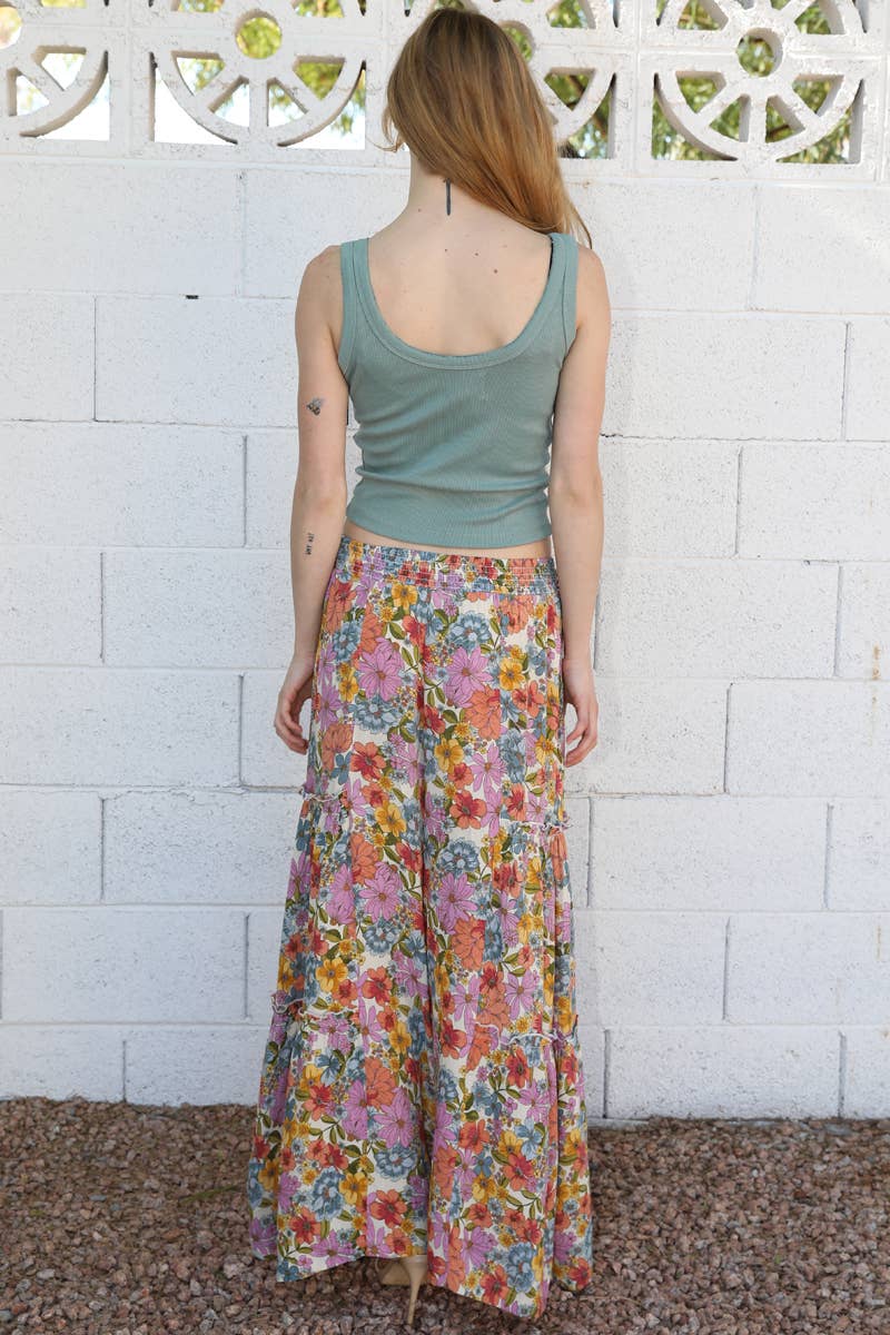 Mable Floral Palazzo Pants - Minnie's Treasure Boutique