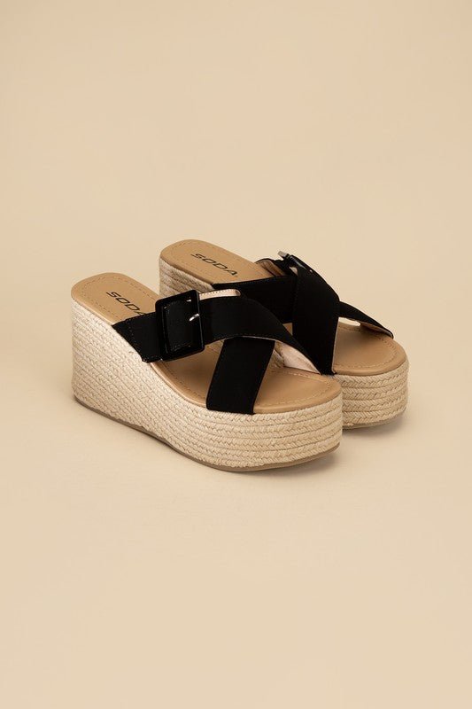 Manta Espadrille Platform Slides - Minnie's Treasure Boutique