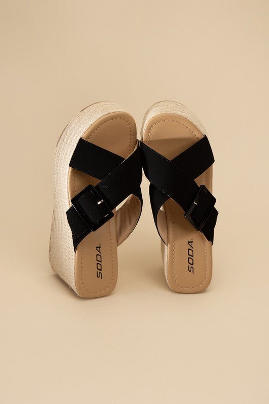 Manta Espadrille Platform Slides - Minnie's Treasure Boutique