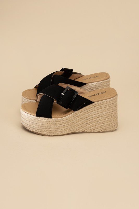 Manta Espadrille Platform Slides - Minnie's Treasure Boutique