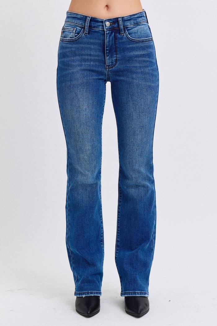 Mid - Rise Bootcut Jeans with Thermal LiningMinnie's Treasure Boutique