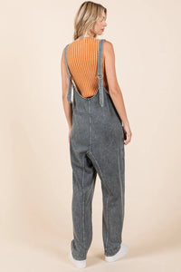 Mineral Wash Relaxed Fit Sleeveless Harem Jumpsuit