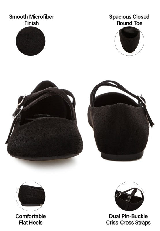 Nayela Strappy Mary Jane Flats
