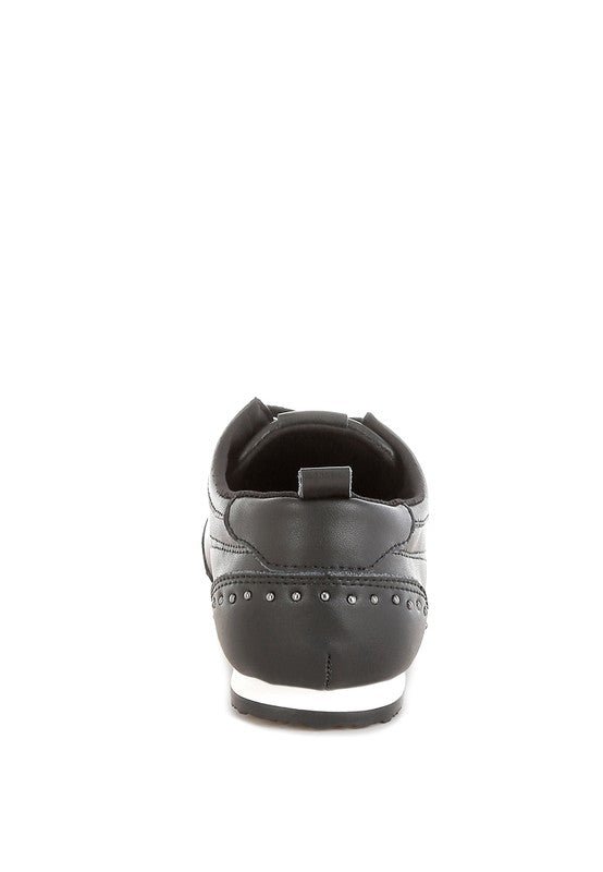 Odaya Studded Real Soft Leather Sneakers