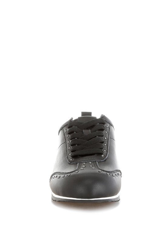 Odaya Studded Real Soft Leather Sneakers