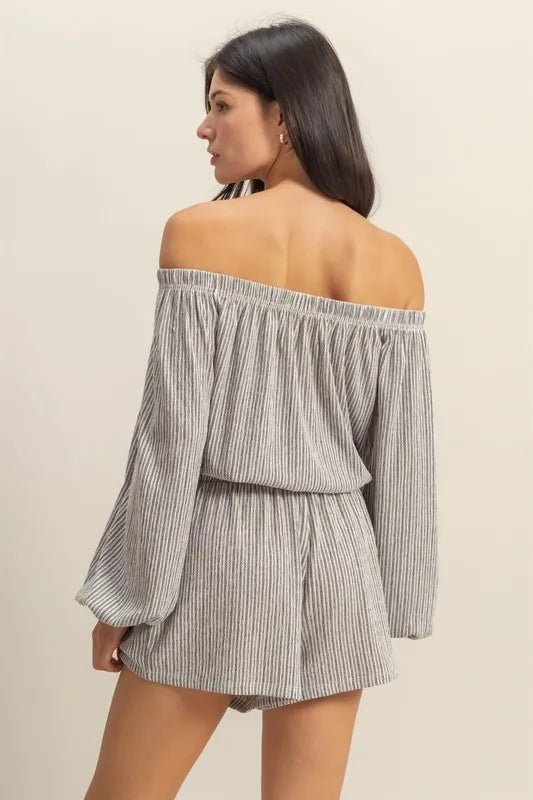 Off Shoulder Top and Shorts Set - Minnie's Treasure Boutique