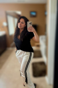 On The Right Track Bow Stripe Pants
