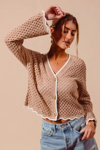 Open Knit Light Weight Cardigan