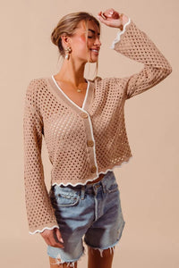 Open Knit Light Weight Cardigan