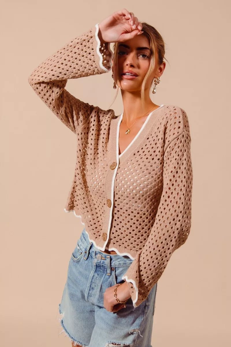 Open Knit Light Weight Cardigan
