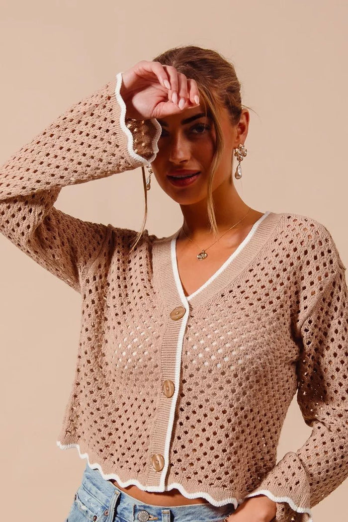 Open Knit Light Weight Cardigan