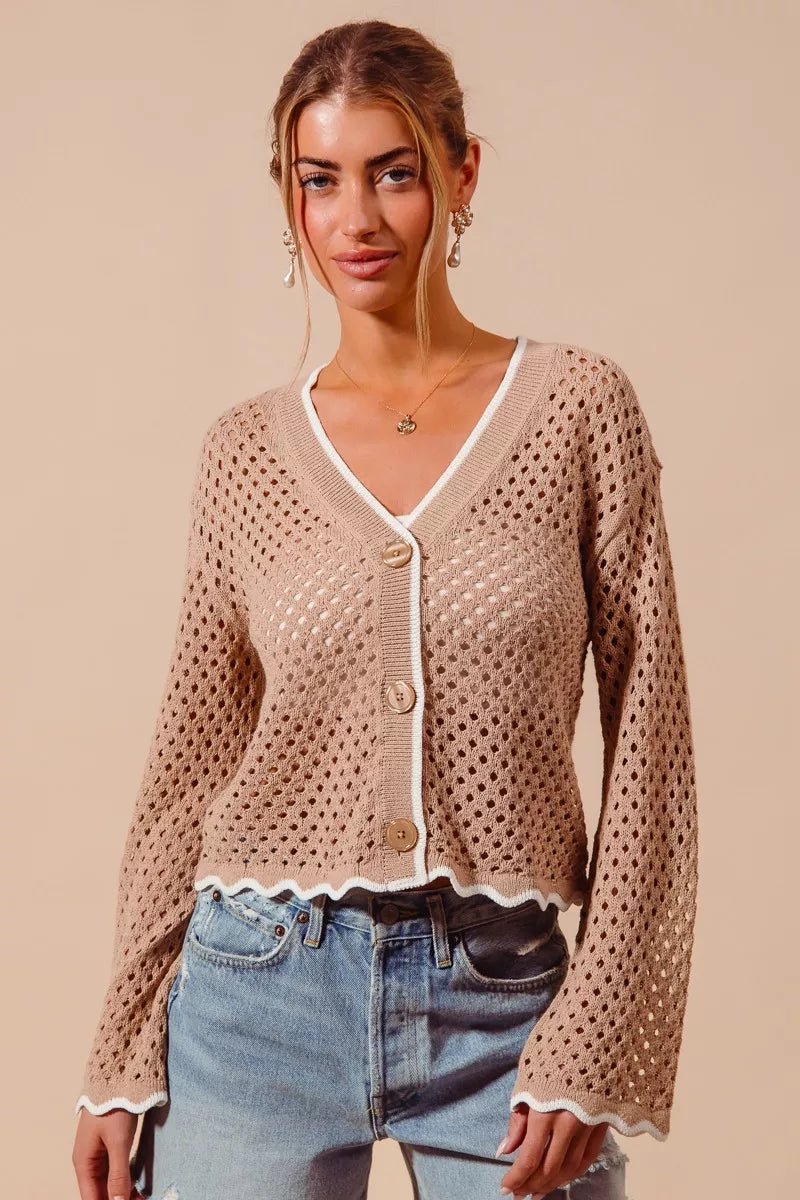Open Knit Light Weight Cardigan