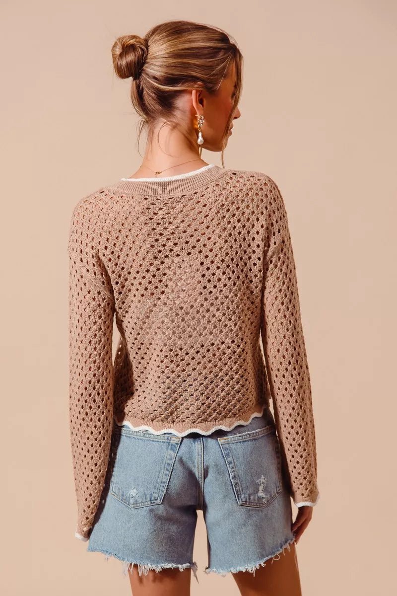 Open Knit Light Weight Cardigan