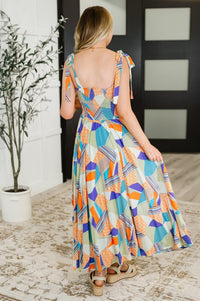 Paint Me Pretty Square Neck Dress