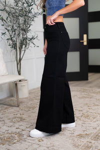 Penelope High Waist Palazzo Jean in Black