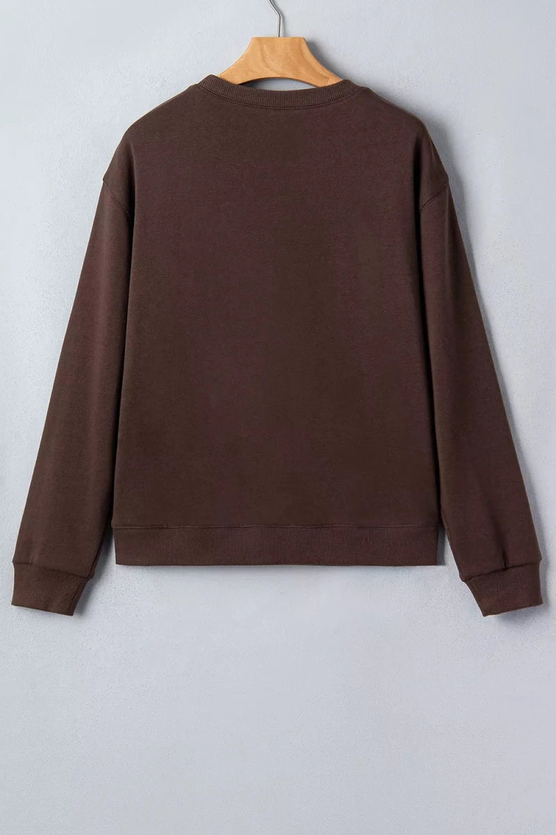 Plaid 'PRAY' Crew Neck Sweatshirt