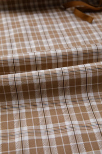 Plaid Print Tie Detail Casual Pants