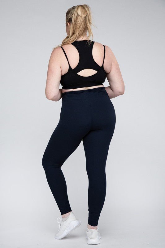 Plus Size V Waist Full Length Leggings