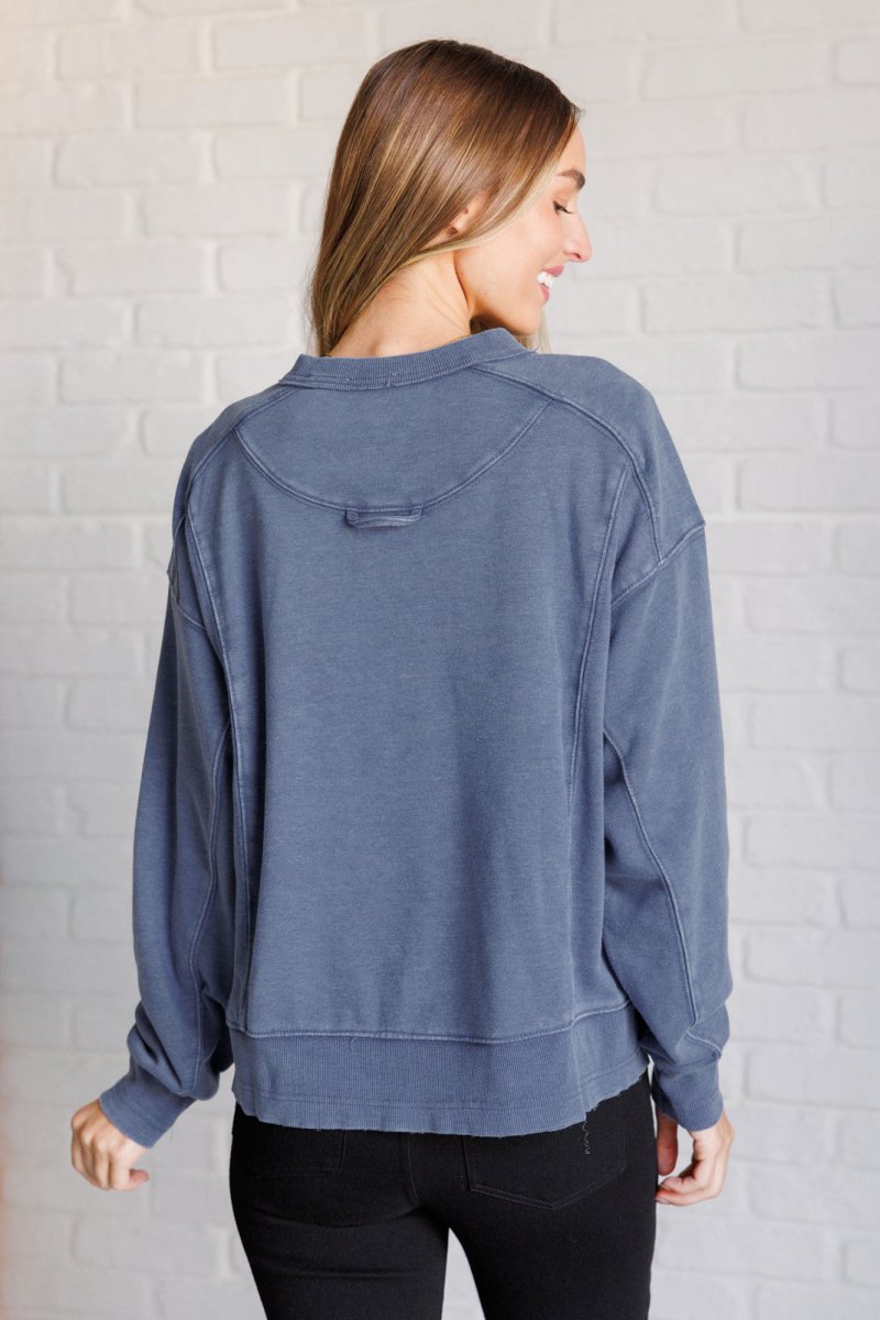 Quick Fix Mineral Wash Crew Neck Pullover