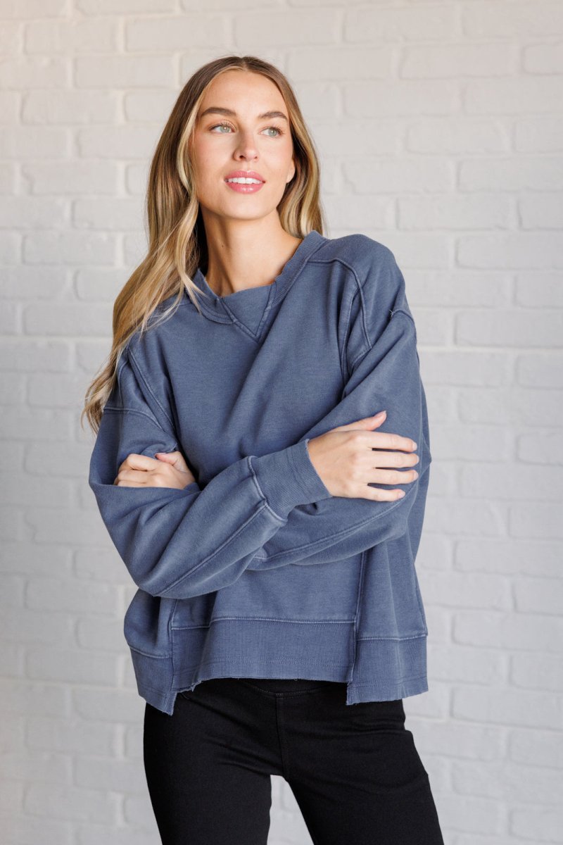 Quick Fix Mineral Wash Crew Neck Pullover