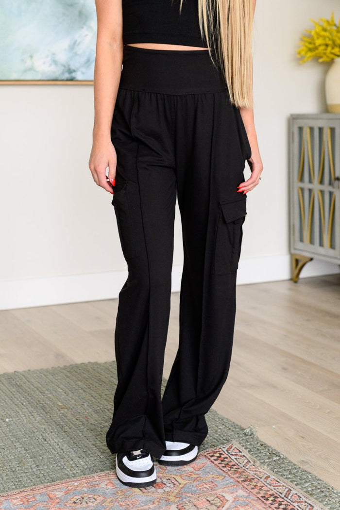 Race to Relax Cargo Pants in Black