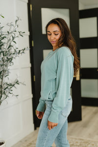Relaxed Pullover in Ash Blue